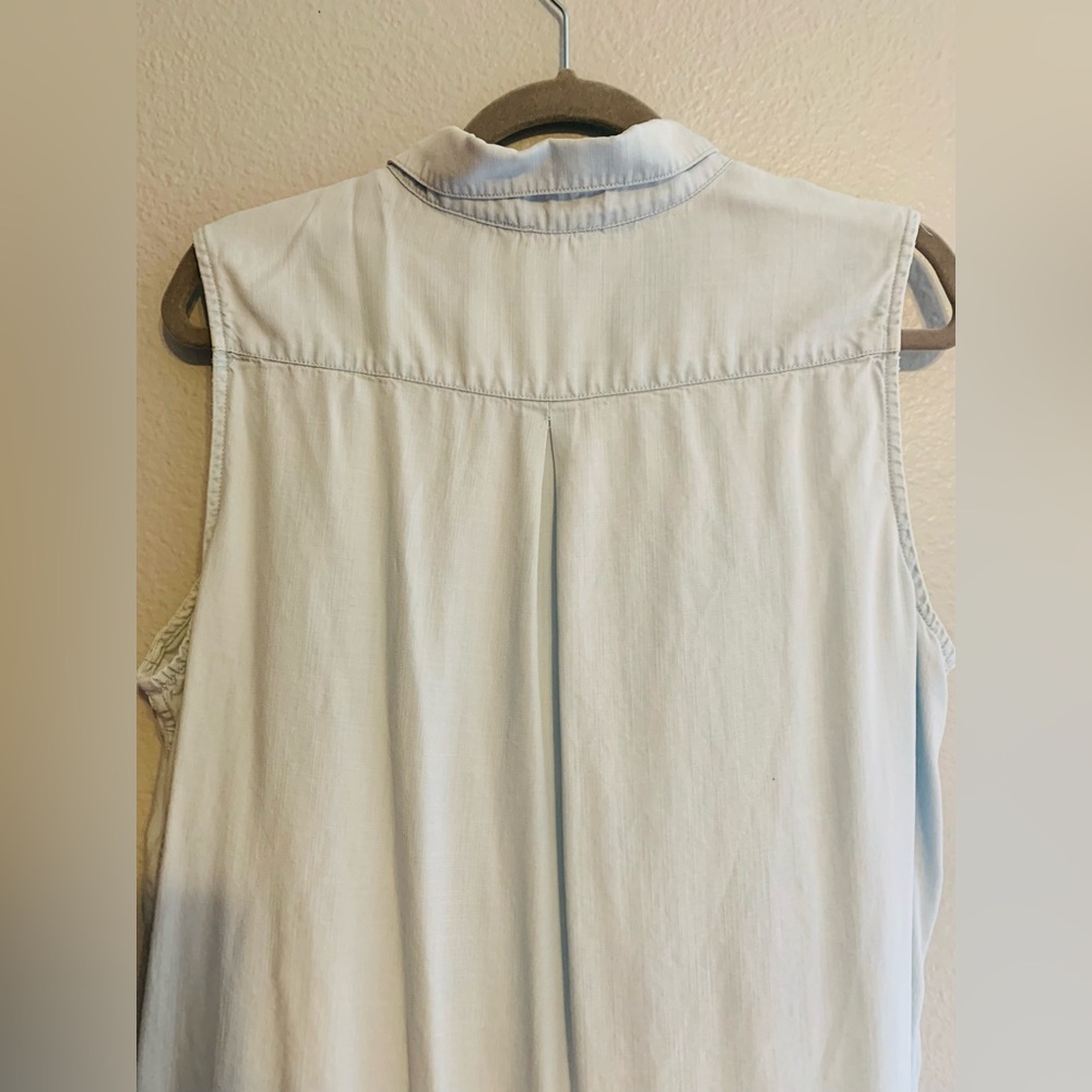BeachLunchLounge Women’s Light Denim Sleeveless Midi Dress. Size Xl SKU 036 - Picture 5 of 16
